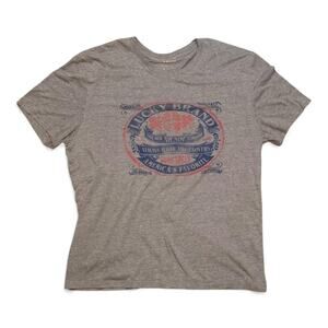Lucky Brand Clover Tee – Heather Gray Tri-Blend Vintage L